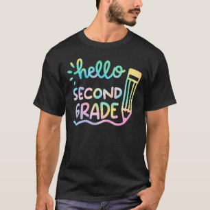 Hello 2nd Grade Tie Dye Teachers Kids Back To Scho T-Shirt