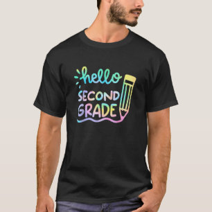 Hello 2nd Grade Tie Dye Teachers Kids Back To Scho T-Shirt