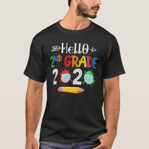 Hello 2Nd Second Grade 2020 Back To School Boys Gi T_Shirt