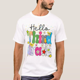 Hello 3Rd Grade Coquette Teacher Student T-Shirt
