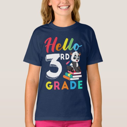 Hello 3rd grade Cute Back To School T_Shirt