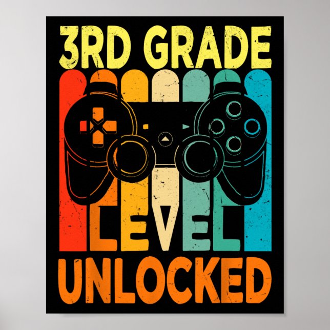 Hello 3rd Grade Level Unlocked Video Game Byck To  Poster (Front)