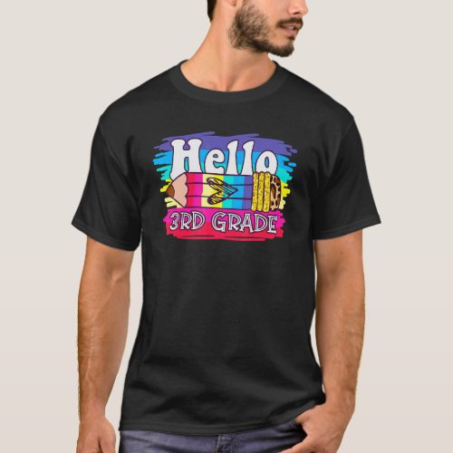 Hello 3rd Grade Team 3rd Grade Back To School Teac T-Shirt