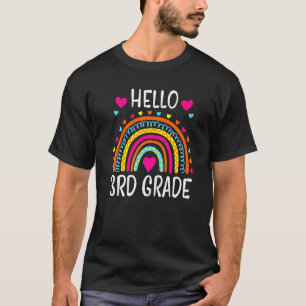 Hello 3rd Grade Team Squad First Day Of School Ra T-Shirt