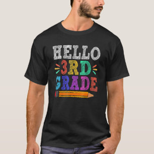 Hello 3rd Third Grade Teacher Back To School 2 T-Shirt