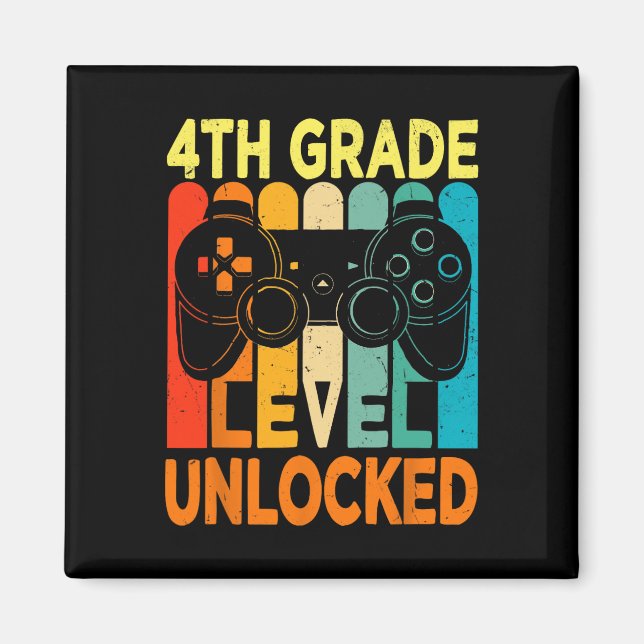 Hello 4th Grade Level Unlocked Video Game Back to  Magnet (Front)