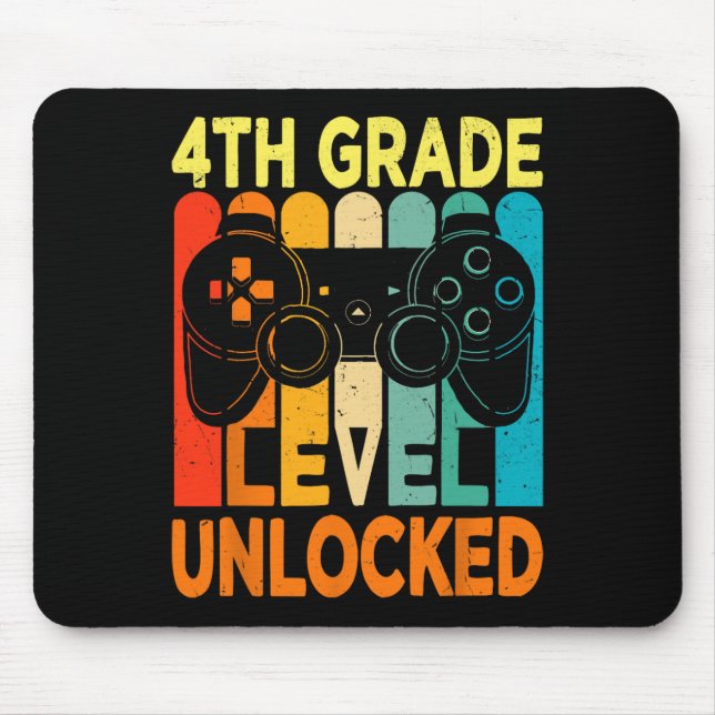 Hello 4th Grade Level Unlocked Video Game Back to  Mouse Pad (Front)