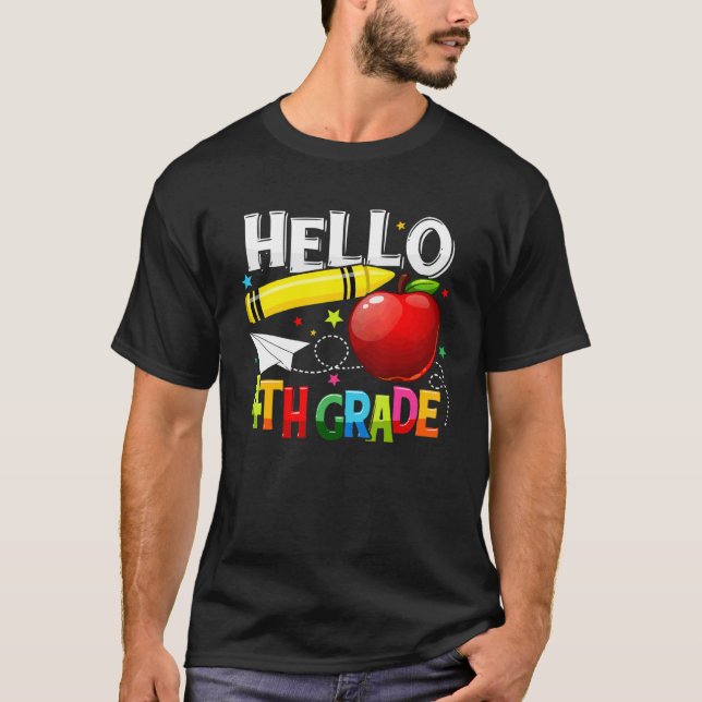 Hello 4th Grade Teacher Team Fourth Grade Squad Gi T-Shirt (Front)