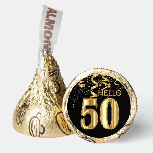 Hello 50 Birthday Hershey®'s Kisses® (Front)