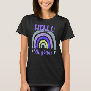 Hello 5th Fifth Grade Teacher Back To School Boho T-Shirt