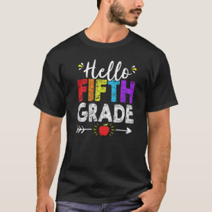 Hello 5th Fifth Grade Team Teacher Student Back To T-Shirt