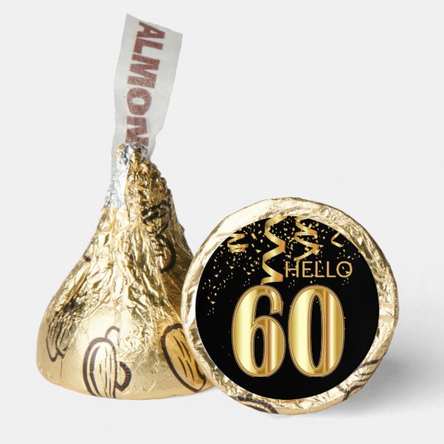 Hello 60 Birthday Hershey®'s Kisses® (Front)