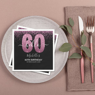 Hello 60! - Modern 60th Birthday Woman Napkins