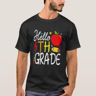 Hello 6th Grade Back To School Teacher Student Pen T-Shirt