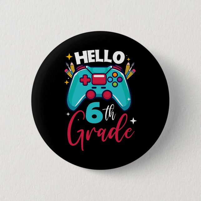 Hello 6th Grade Level Unlocked Video Game Ck To Sc Button (Front)