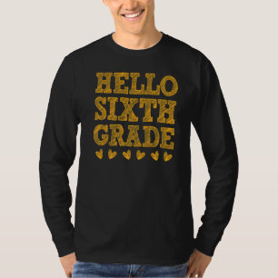 Hello 6th Grade Outfit Back To School For Boys Gi T-Shirt
