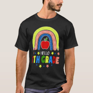 Hello 7th Grade Rainbow Team Back To School T-Shirt