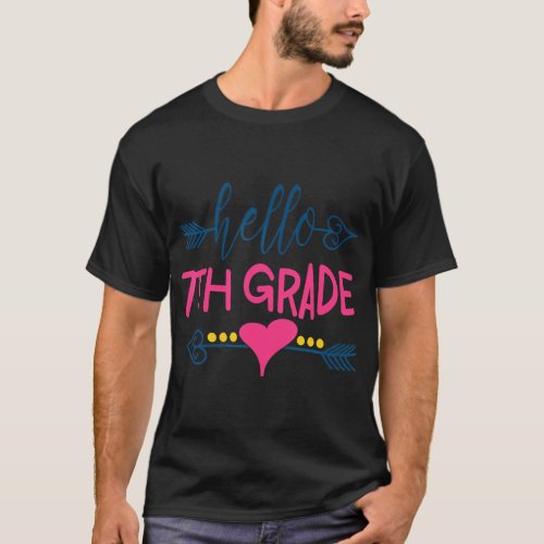 Hello 7th Grade Teacher Back to School Seventh T_Shirt