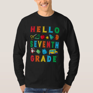 Hello 7th Grade Teacher Kids Back To School Teache T-Shirt