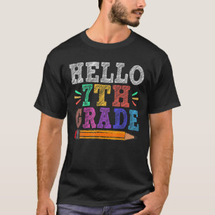 Hello 7Th Third Grade Teacher Funny Back To School T-Shirt