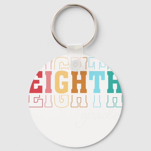 hello 8 grade keychain (Front)