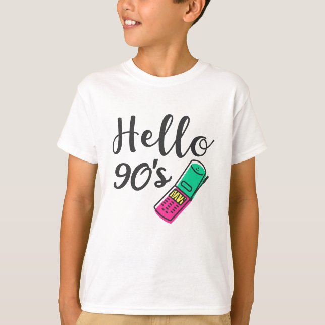 Hello 90s Cellphone T-Shirt (Front)