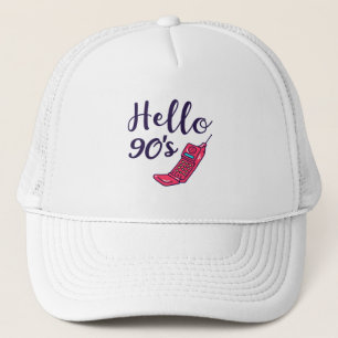 Hello 90s Cellphone Trucker Hat