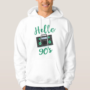 Hello 90s radio cassette recorder hoodie