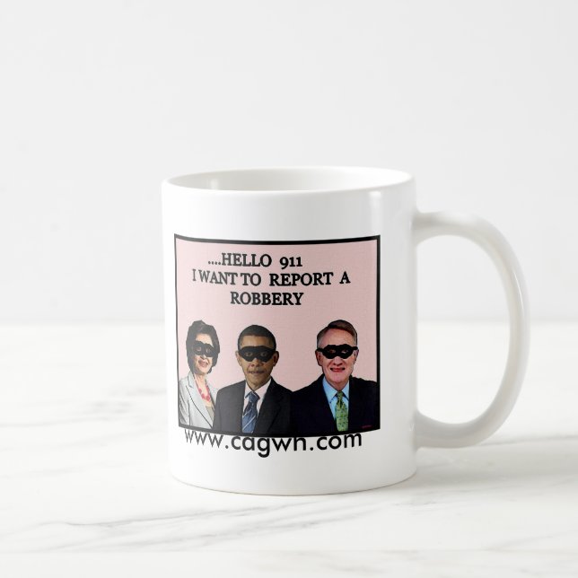 HELLO 911, www.cagwh.com Coffee Mug (Right)