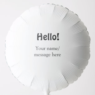 Hello add name message simple minimal business tem balloon