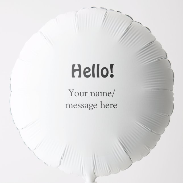 Hello add name message simple minimal business tem balloon (Front)