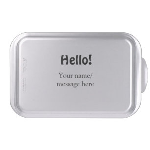 Hello add name message simple minimal business tem cake pan