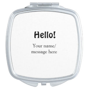 Hello add name message simple minimal business tem compact mirror