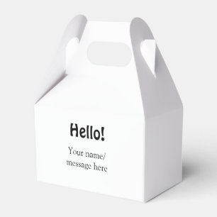 Hello add name message simple minimal business tem favor boxes