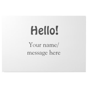Hello add name message simple minimal business tem gallery wrap