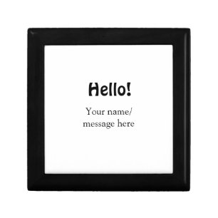 Hello add name message simple minimal business tem gift box