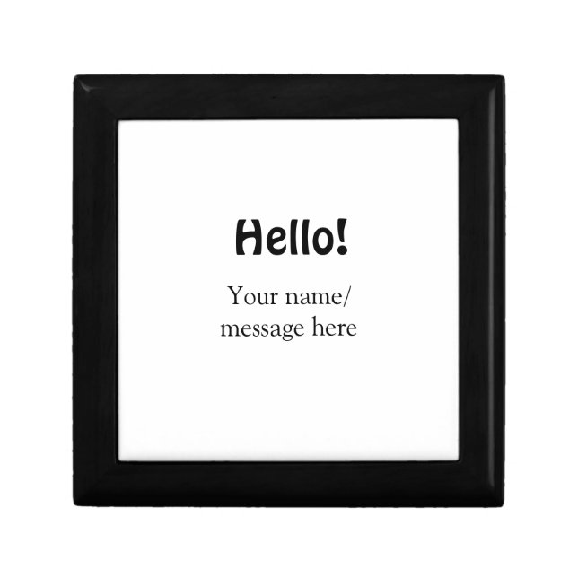 Hello add name message simple minimal business tem gift box (Front)