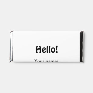 Hello add name message simple minimal business tem hershey bar favors