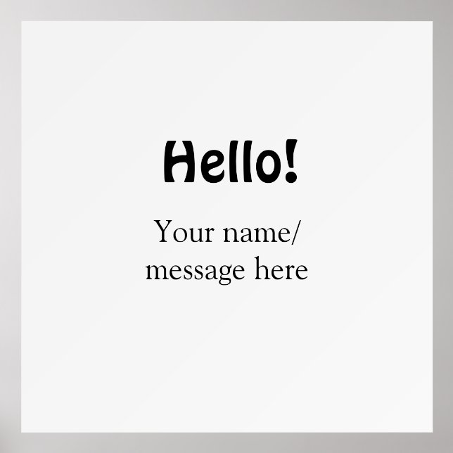 Hello add name message simple minimal business tem holder (Front)