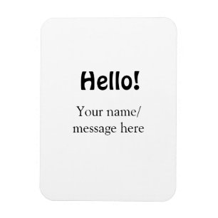 Hello add name message simple minimal business tem magnet