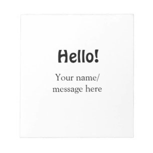 Hello add name message simple minimal business tem notepad