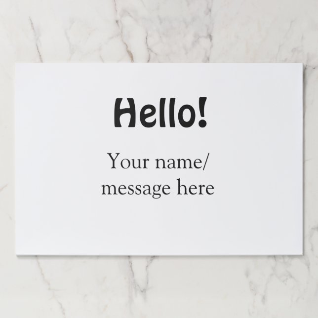 Hello add name message simple minimal business tem paper pad (Front)