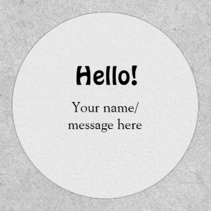 Hello add name message simple minimal business tem patch