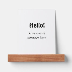 Hello add name message simple minimal business tem picture ledge