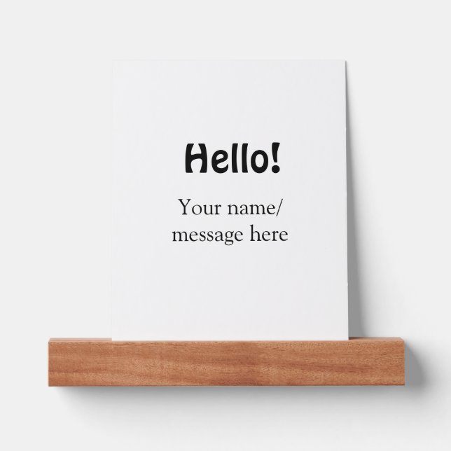 Hello add name message simple minimal business tem picture ledge (Front)