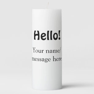 Hello add name message simple minimal business tem pillar candle