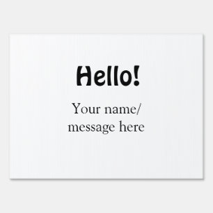 Hello add name message simple minimal business tem sign