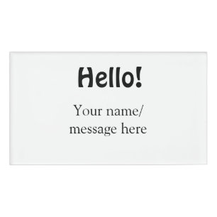 Hello add name message simple minimal business tem tag
