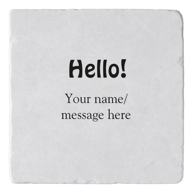 Hello add name message simple minimal business tem trivet (Front)