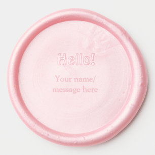 Hello add name message simple minimal business tem wax seal sticker